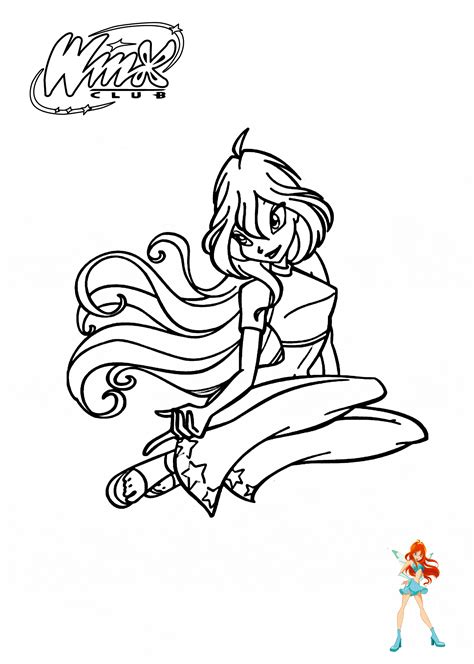 Winx Club Bloom Coloring Pages For Girls Coloring Pages For Girls