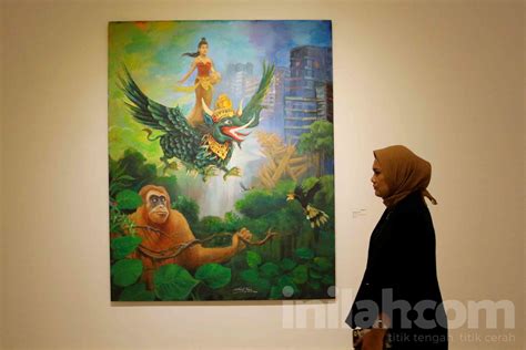 Foto Melihat Ikn Nusantara Dalam Pameran Lukisan Kecemasan Dan Harapan