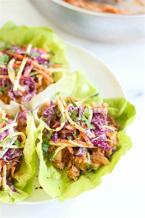 Make it plain, drenched in sauce or spiced with your favourite flavours; BBQ "Pulled Pork" Lettuce Wraps - Simply Quinoa