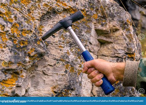 Geological Hammer In Hand Stock Image Image Of Activity 132268035