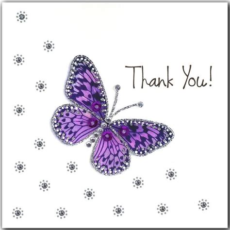Free Printable Purple Butterfly Thank You Cards

