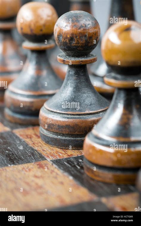 Black Chess Pawns Stock Photo Alamy