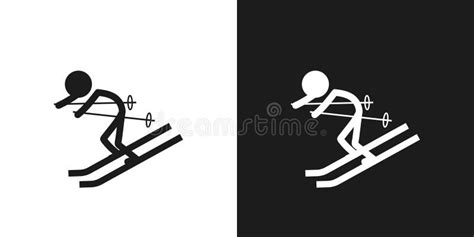 Stick Figure Skiing Stock Illustrations 302 Stick Figure Skiing Stock