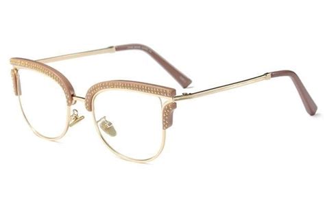 icoolgadgets 45530 ladies full gold rivet glasses frames men women bra sydney trendshop