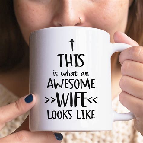 This Is What An Awesome Wife Looks Like Funny Mug Wife Gift Etsy
