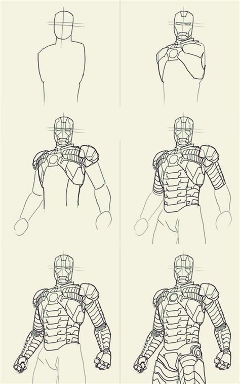 How To Draw Iron Man 10 Step By Step Examples Artofit
