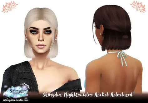 Shimydim Nightcrawler`s Rocket Hair Retextured Sims 4 Hairs
