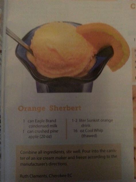 Check spelling or type a new query. Homemade Orange Sherbert 1 can Eagle Brand Condensed milk ...