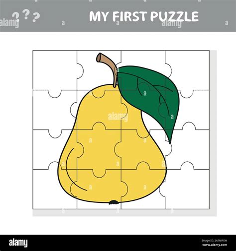 My First Puzzle Fruits Puzzle Task Game For Preschool Kids Pear