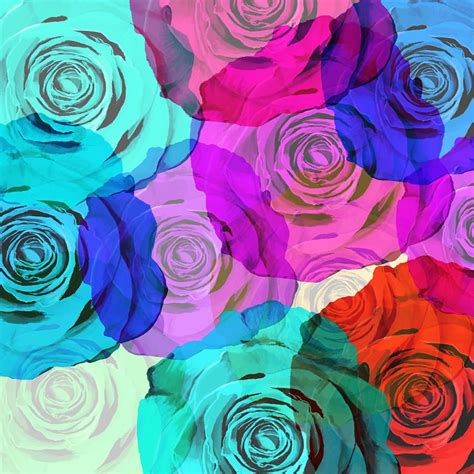 Colorful Roses Digital Art By ©setsiri Silapasuwanchai Via