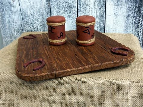 Each lazy susan is one of a kind, and swivels with ease! Rustic ranch wooden lazy susan with horseshoes | Etsy ...