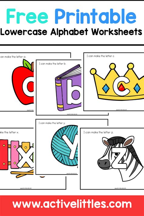 Free Printable Lowercase Alphabet Worksheets Active Littles 14a