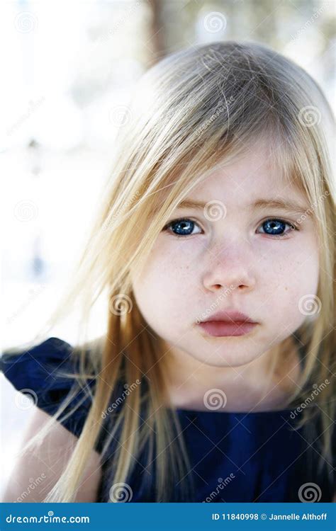 Sad Little Girl Stock Photo Image Of Blue Lost Sadness 11840998