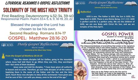 Liturgical Readings Gospel Reflections On The Solemnity Of The Most