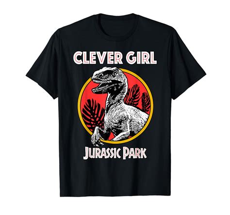 Jurassic Park Retro Raptor Clever Girl Graphic T Shirt Stellanovelty