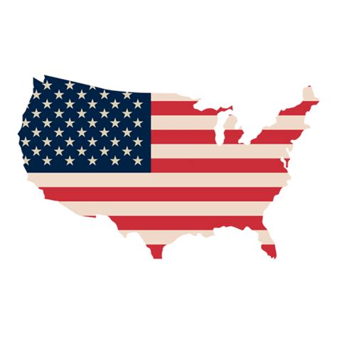 Usa Flag Map Png 1