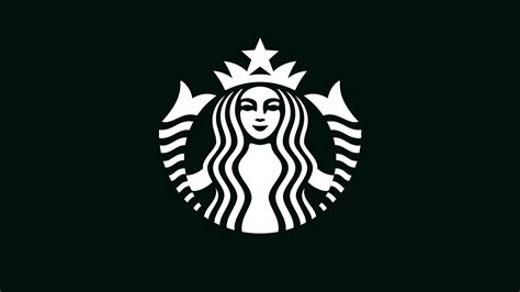 Download Starbucks Black And White Logo Wallpaper