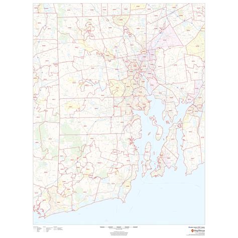 Rhode Island Zip Code Map By Map Sherpa The Map Shop
