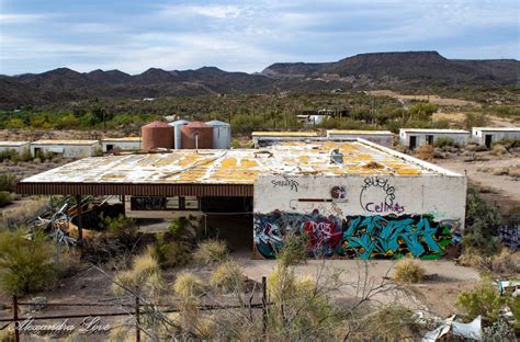 I've often driven past it and wonder what the story was behind it. Abandoned dog racing track in Black Canyon, AZ ...