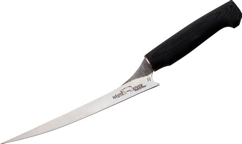 white river knives step up fillet knife 8 5 440c flexible blade black micarta handle leather