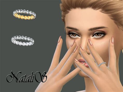 Dazzling Crystal Pave Simple Ring Found In Tsr Category Sims 4 Female