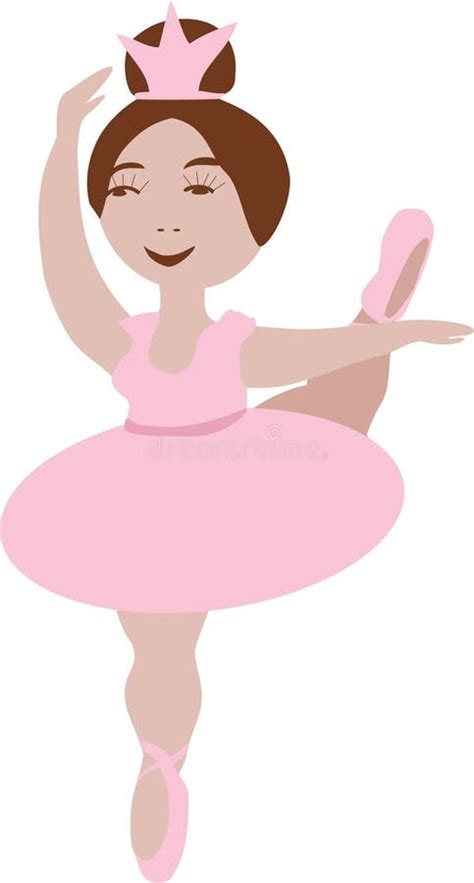 Vector Image Of A Little Ballerina Girl In A Pink Dress Stock Vector