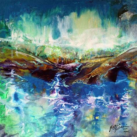 Abstract Landscape River Run Ii By Marcia Baldwin From
