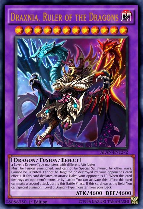 Draxnia Ruler Of The Dragons By Alanmac95 On Deviantart Yugioh Dragon Cards Rare Yugioh