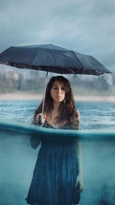 1080x1920 Photography Manipulation Umbrella Girl Women