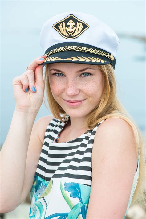 Runa River Teen Naked Blonde Outdoor Sailor Hat Metart