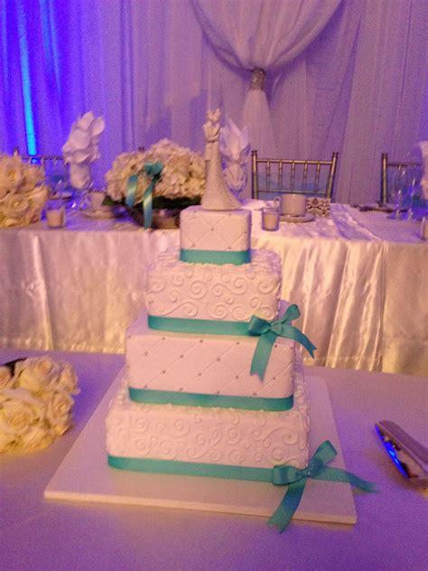 Tiffany Blue And White Buttercream Wedding Cake Buttercream Wedding