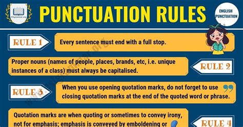 Punctuation Rules 9 Important Rules You Must Know Esl Grammar