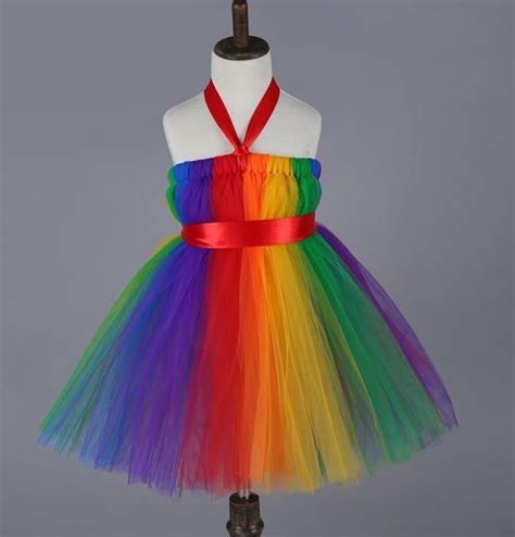 Rainbow Tutu Dress For Girls Rainbow Colors Birthday Theme Princess