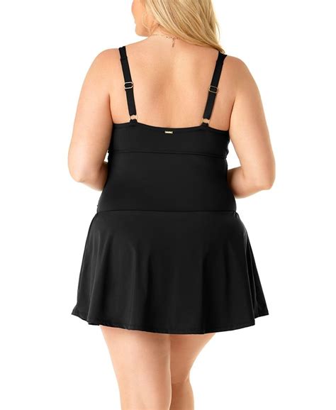 Anne Cole Plus Size Ruched Underwire Swimdress And Reviews Swimsuits