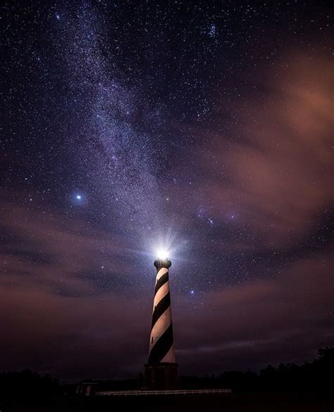 Beacon In The Night Cape Hatteras Lighthouse Lighthouse Night