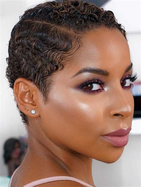 Glam Short Hairstyle For Black Women Natural Hair Short Cuts Short