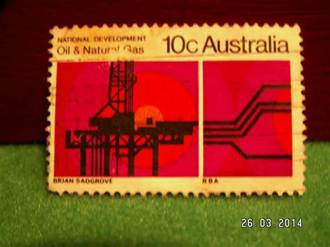 Vintage National Oil And Natural Gas 10c Stamp Australia Collectors