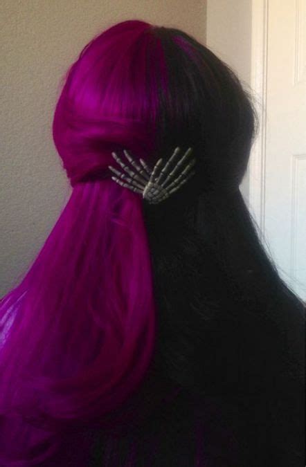 Hair Black Purple Magenta 30 Ideas Hair In 2020 Split