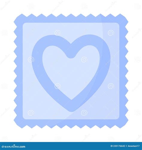 Blue Condom Packaging Design With Heart Stock Vector Illustration Of Packaging Prevent 235176642