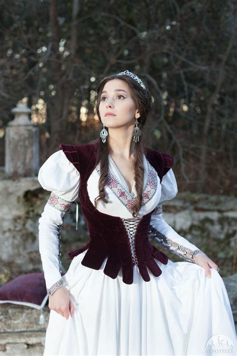 fantasy bodice vest “found princess” medieval clothing medieval dress elegant cotton dress