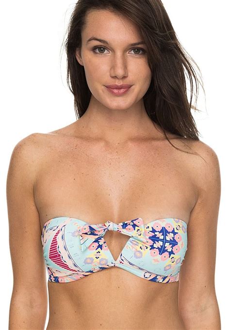 Roxy Aloha Bandeau Bikini Oberteil F R Damen Blau Ansehen