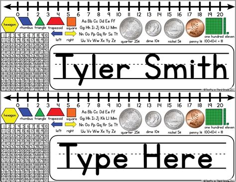 Editable Name Tags Primary Name Plates Desk Plates Thrifty In