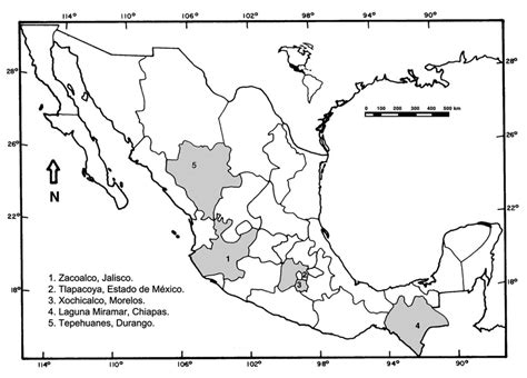 Mapa De La República Mexicana Donde Se Señalan Las Localidades