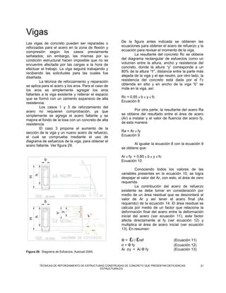 Tecnicas Reforzamiento Estructuras Construidas Concreto Deficiencias Estructurales Pdf