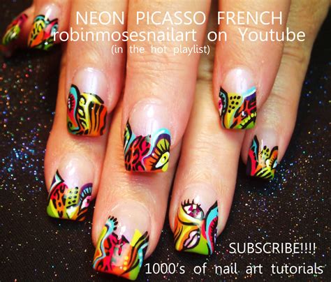 Nail Art By Robin Moses Renoir Nails Two Sisters Nails Picasso Nails