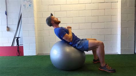 Stability Ball Sit Up Youtube