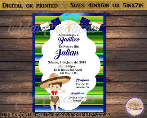 Charro Invitations Customized Item Charra Baptism Invitations Charro