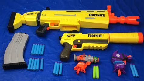 There are a total of 5 nerf guns and 3 nerf super … Nerf Fortnite Toy Guns Box of Toys Scar Battle Royale ...