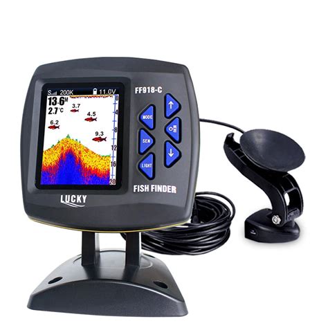 Lucky Ff918 C100ds Color Screen Wired Fish Finder Dual Frequency 328ft