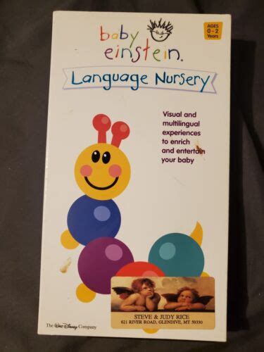 Baby Einstein Language Nursery Vhs 2000 632763000135 Ebay